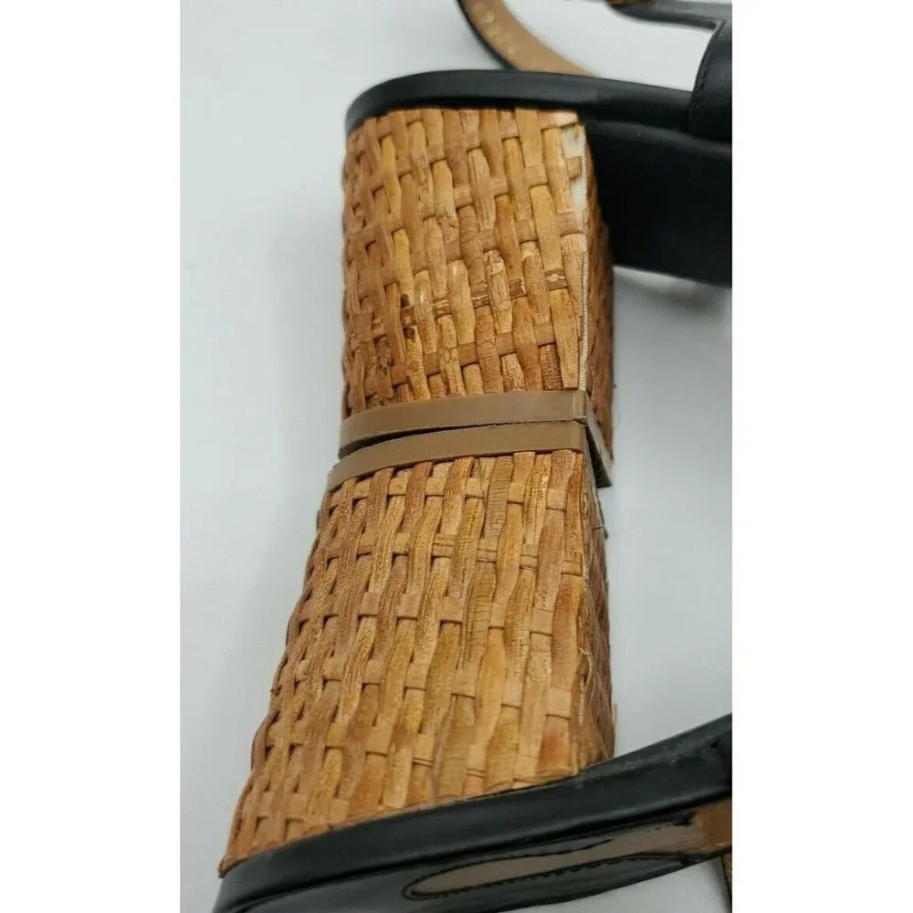 Salvatore Ferragamo Women Black Leather Shoe Sandal Sz 10B 'MADISON' Italy - Picture 12 of 15